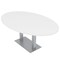 Skutchi Designs 45.25 in W, 71.5 in L, 29 in H, Engineered Wood Top, White HAR-OVL-46X72-DOU-XD09 - alternate 1